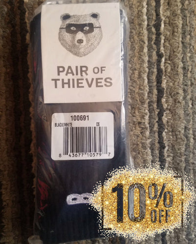 Pair of Thieves Men's BOWO Ribbed Crew 3 Pack Cushion Crew Sock, Black, One Size