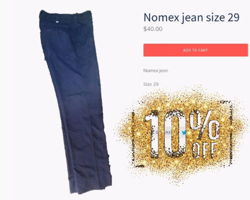 Nomex jean size 29